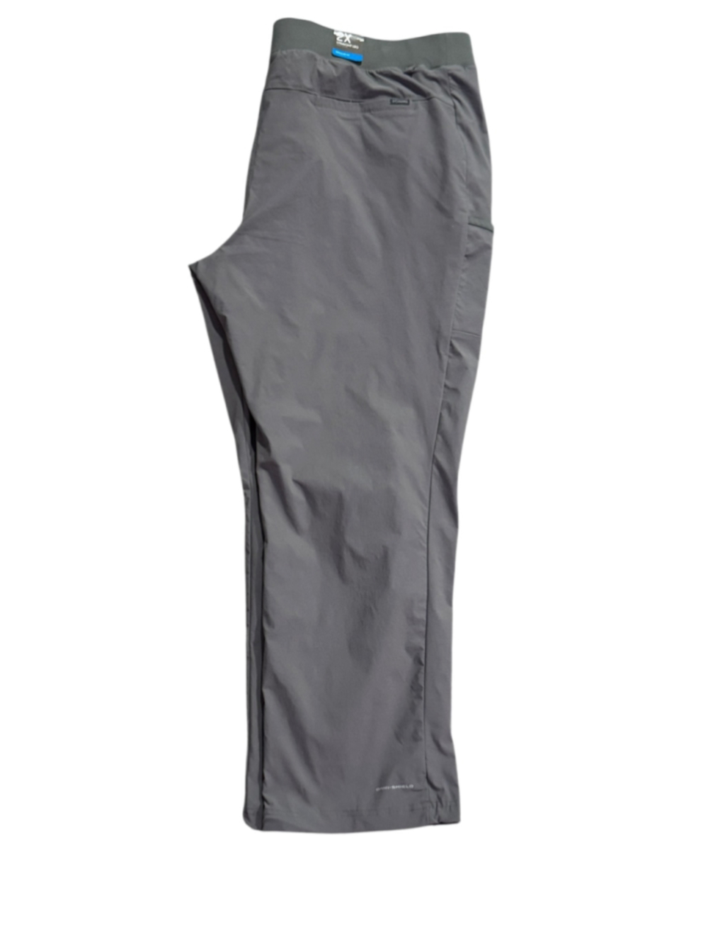 New Columbia Straight Leg Pants 2X Grey, Slight cropped style